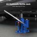 SPECSTAR Pneumatic Air Hydraulic Bottle Jack with Manual Hand Pump 20 Ton Heavy Duty Auto Truck Travel Trailer Repair Lift Blue