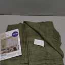 MIULEE Light Olive Green Linen Curtains 84 Inch Length 2 Panels for Bedroom Living Room, Soft Linen Textured Natural Window Drapes Semi Sheer Light Filtering Back Tab Rod Pocket Burlap Look Decor