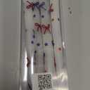 Nuanchu 4 Pack Christmas Taper Candles 10 Inch Christmas Candlesticks Unscented White Red Blue Bow and Star Candles Sticks for Holiday Dinner Table Decoration