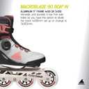Rollerblade Macroblade 90 BOA® Women's Adult Fitness Inline Skate, Grey/Amethyst Rose, Performance Inline Skates Size 7/7.5