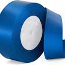 3 x Blue Ribbon 1-1/2 inch Royal Blue Satin Fabric Ribbon 50 Yards for Craft Wrapping Flower Bouquet Hair Bow Making Wedding Invitations Party Decoration