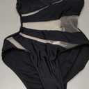 Swmmer Liket Women's Sexy One Piece Bathing Suits One Shoulder Black Swimsuits Monokini Slimming Mesh Swimwear
