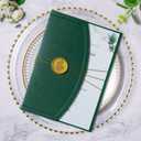 PONATIA 20PCS Wedding Invitation Cards Kits - 5x7 Wrap Pocket Invitation Cards with Envelopes, Gold Wax Seals, Ribbons For Weddings, Baby Shower, Birthday, XV Anos, Quinceanera Invitation (Emerald Green)
