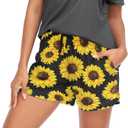 Women Pajama Shorts Lounge Bottom Leopard Print Cheetah Sleepwear Drawstring Pj Bottoms Jogging Yoga Sweat Shorts (L)