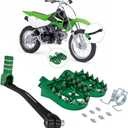 JFG RACING Motorcycle Folding Gear Shifter Shift Lever + Dirt Bike Foot Pegs CNC Universal for KX KLX 50cc - 125cc CRF XR RM TTR PW SSR Apollo TAO TAO SDG 50cc - 125cc Dirt Pit Bike Green