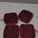 Weewooday 4 Pcs Mesh Makeup Bag Mesh Cosmetic Bag Travel Toiletry Pouch with Zipper Mini Makeup Cosmetic Purse for Daily Accessory(Small,Wine Red)