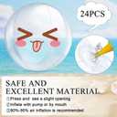Yinder 24 Pieces Clear Inflatable Beach Ball Under The Sea Party Decorations Sponge Mermaid Party Bubble Summer Pool Floating Ball Ocean Theme Supplies