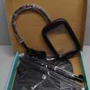 30X 10X Extra Large Floor Magnifying Glass with Light and Stand,60 LED Flexible Gooseneck Floor Magnifying Lamp with 5 Color Modes, 2-in-1 Lighted Magnifiers for Close Work, Sewing,Crafts, Painting (Black)