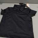 Boys' Performance Polo Shirt - Golf Grid Short Sleeve Collar Shirts Youth Stretch Quick Dry Lightweight Athletic UPF50+ (X-Small, Black)