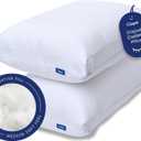 Casper Sleep Original Cooling Pillow 2-Pack, Standard Size – Medium Soft Feel, Down-Alternative Fill, Supports Side, Back & Stomach Sleepers, Neck Pain Relief, Machine Washable