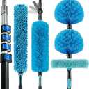 25 Foot High Ceiling Fan, Cobweb Duster with 6-18ft Extension Pole
Extendable, Reusable Feather, Window Cleaning Squeegee Kit