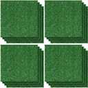 Nuanchu 12 Pieces 6 x 6 Inch Artificial Grass Square Mats Fake Grass Tiles Placemats Turf Patch Table Centerpieces Decor Rug for Crafts Miniature Garden Dollhouse DIY Party Indoor Outdoor, Green