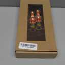 Nutcracker Christmas Decoration Flameless Taper Candles Battery Operated Candle Remote Hand-Painted Real Wax LED Candlestick Nutcracker Figure Festive Collectible Gift for Winter Table Fireplace Decor