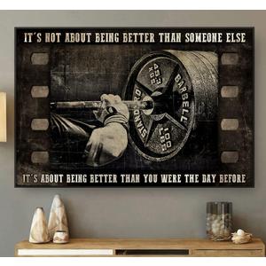 Funny Metal Tin Sign Weightlifting Film Strip Vintage Poster Barbell Bodybuilder Gym Gymnastics Weightlift Women Men Lift Sign Vase Flowers Poster Plaque Entryway Decor Gallery Wall Sign 12 X 8 IN
