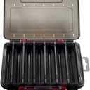 Plastic Storage Box for Lure Hard Bait,Double Sided,12/14 grids(B1420) (M, Black)