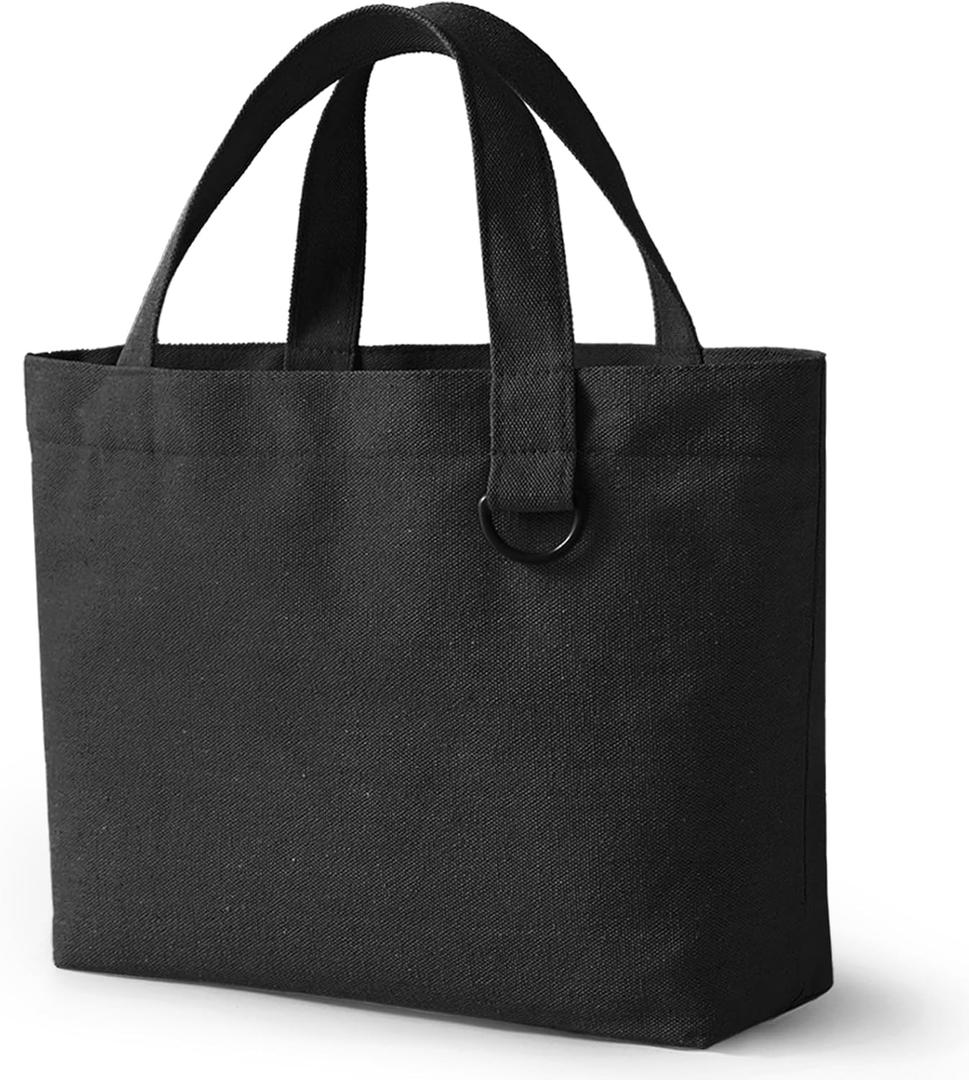 1 | 12 | 24 Pack Small Canvas Tote Bags, Mini Tote Bags Bulk for Women, DIY Blank Reusable Cute Sublimation Tote Bag