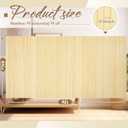 Juexica 3 Pcs Natural Bamboo Wall Panel for Interior Wall 48''x96'' Bamboo Covering Renewable Pole Wainscoting Room Divider Wrap Decor for Bedroom Living Room Kitchen Island Office (Raw)