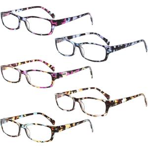 Henotin 5-Pack Reading Glasses Blue Light Blocking Anti Eyestrain Computer Reading Glasses for Women and Men Readers (Mix Color-C1, 0.00, Diopters) Henotin 5-Pack Reading Glasses Blue Light Blocking Anti Eyestrain Computer Reading Glasses for Women and Men Readers (Mix Color-C1, 0.00, Diopters)