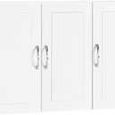 SoBuy Wall Cabinet Laundry Room, Medicine Cabinet for Kitchen Bathroom Garage, Wall Storage Cabinet with Adjustment Shelves, White FRG231-L-W
