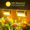 ROSHWEY Deck Lights, 10 Pack 30 LED Deck Lights Solar Powered Outdoor Waterproof, Patio Step Lighting Outdoor Decor, Stainless Steel Backyard Lamp for Garden Yard Porch Stair Railing, Warm White
