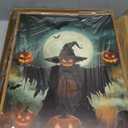 Anyzal Halloween Ghost Wall Art Spooky Pumpkin Wall Decor Dark Forest Artwork for Living Room Bedroom Dining Room16x24 Inch Set of 3