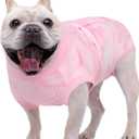 Kuoser Dog Surgery Recovery Suit, Anti Licking Surgical Suit for Dogs Male Neuter, Soft Dog Surgery Suit Female Spay Subsititute E-Collar Cone, Doggie Body Suits After Surgery Pink Tie Dye XS