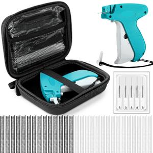 Lasnten 3007 Pcs Quick Clothing Fixer Kit with Fine Needle Stitch Gun for Clothes Storage Case 5 Needles 1500 Black 1500 White Quick Stitch Sewing Hemming Gun for Home Shops Warehouse(Green)