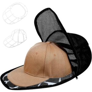 Wash Hat Baseball Hats Cleaner, Baseball Cap Cleaner, Mesh Caps Washing Cage for Keep Your Caps In Shape While Wash and Drying, Black