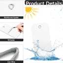 200 Pieces White Blank Shipping Tags 4 3/4" x 2 3/8" With String Hanging Plastic Attached - Reinforced Waterproof Wire Marking Tags #5 for Inventory, Luggage, Garage Parts, Asset (White)