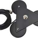 HYS Heavy Duty Mobile Car/Truck SO-239 8.8inch Triangle Magnet Mount Base W/5M(16.4ft) RG58 Coaxial Cable PL-259 Plug