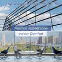 2 x Haton Window Privacy Film One Way Window Tint for Home, Sun UV Blocking Heat Control Reflective Mirror Film, No Glue Static Cling See Out Not in Glass Door Covering, Silver, 17.5" x 78.7"