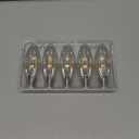 Ascher E12 LED Classic Candelabra Clear Light Bulb, 4W, Equivalent 40W, Warm White 2700K, Non-Dimmable, Filament Clear Glass, Pack of 5