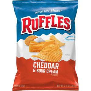 Ruffles Cheddar Sour Cream Potato Chips - 2.25oz, 24 Pack