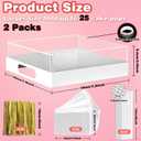 2 Pack Cake Pop Stand,25 Holes Clear Cake Pops Display Holder,Cake Pop Sticks Kit, Candy Pop Holder,cake pop mold for Party,Wedding,Birthday(White,2-Pack)