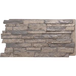 EverStone Acadia Ledge Faux Stone Panel, 49"W x 25 1/2"H x 1 1/4"D, Boardwalk Bay Color