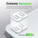 Ovutek Bathroom Scale for Body Weight, Highly Accurate Digital Weighing Machine for People, Upgraded Batteries Included, Compact Size, LED Display, Physician Scale with Sturdy Tempered Glass, 400lb (White)