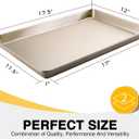 2 Pack Half Sheet Cookie Sheets for Baking, Nonstick Baking Pans