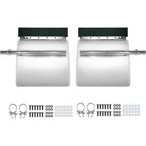 BHTOP Stainless Steel Quarter Fenders for Semi Truck, 24" x 24", Tube Bracket and Mounting Hardware Included, Right Left, Quarter Fender Kit Set