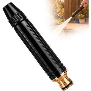High Pressure Hose Nozzle, All Metal Jet Sweeper Nozzle for Garden Hose, Heavy Duty Adjustable Twist Water Sprayer for Car Wash, Patio, Driveway and Outdoor Cleaning(Pacifier Interface)