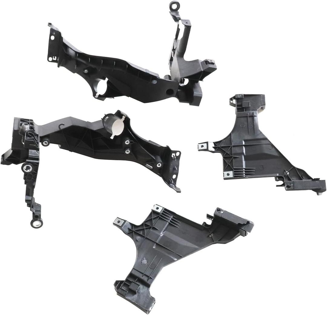 GXARTS 4 Pcs Front Right & Left Headlight Mounting Support Plate Bracket Set Compatible with Audi A4 S4 A5 S5 2013 2014 2015 Headlight Guide Support Bracket Replace 8T0941453B