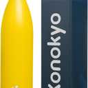 Insulated Water Bottles,25 oz Double Wall Stainless Steel Vacumm Metal Flask for Sports Travel,Yellow