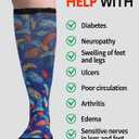 Diabetic Socks for Women & Men Extra Wide, Over The Calf Non Binding Lymphedema Neuropathy Swollen Feet for Women Men