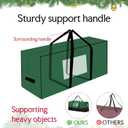 Christmas Tree Storage Bag,Fits Up 8 Ft Tall Artificial Trees,600D Oxford Material,Heavy Duty Tree Bag,Dampproof Storage Bag with Durable Reinforced Handles & Dual Zipper&Transparent Pocket (8FT green&black)