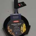 OXO Obsidian Pre-Seasoned Carbon Steel, 8" Frying Pan Skillet with Removable Silicone Handle Holder, Induction, Oven Safe, 1.8 Liters, Black