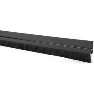 Uxcell Door Bottom Sweep H-Shape Aluminum Alloy Base with 0.6-inch Black Nylon Brush 39-inch x 1.4-inch