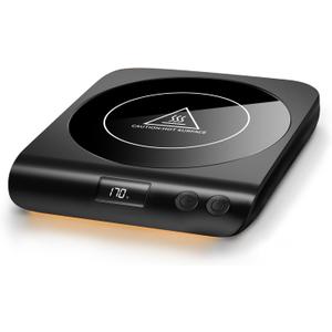 Gaiatop Coffee Mug Warmer, 3 Temperature Settings, 2-10H Auto Shut Off and Warm Strip Indicator Lights, 50W Smart Cup Warmers Fast Heating Plate for Tea Milk Cocoa Candle, Stocking Stuffers, Black