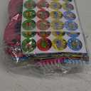 84pcs Hero Themed Super Party Favors with Colorful Paper Gift Bag Notepad Pen Slap Bracelet Key Chain Eye Mask Sticker Comic Hero Themed Party Supplies for Boy Girl Birthday Classroom Games Activities