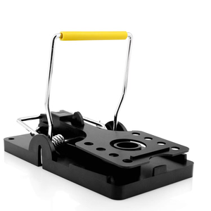 Qualirey 14 Pcs Mouse Traps Bulk Plastic Snap Rat Trap Reusable Quick Effective Safe for Indoor Outdoor Home House Warehouse Garden Kitchen 3.86 x 1.81 x 2.17 Inch (Black,Yellow)