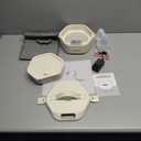 Cordless Electric Lunch Box, 1L Heated Lunch Box, 16000mAh Battery Powered, Fast Heating, 3-Compartment Tray, Portable for Car, Truck, Office, Camping