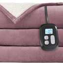 Electric Heated Blanket Full Size - 72"x84", Soft Flannel Heating Blanket, 10 Heating Levels, 1-12 H Auto Shut Off, Breathable Warm and Washable for Bed, Purple